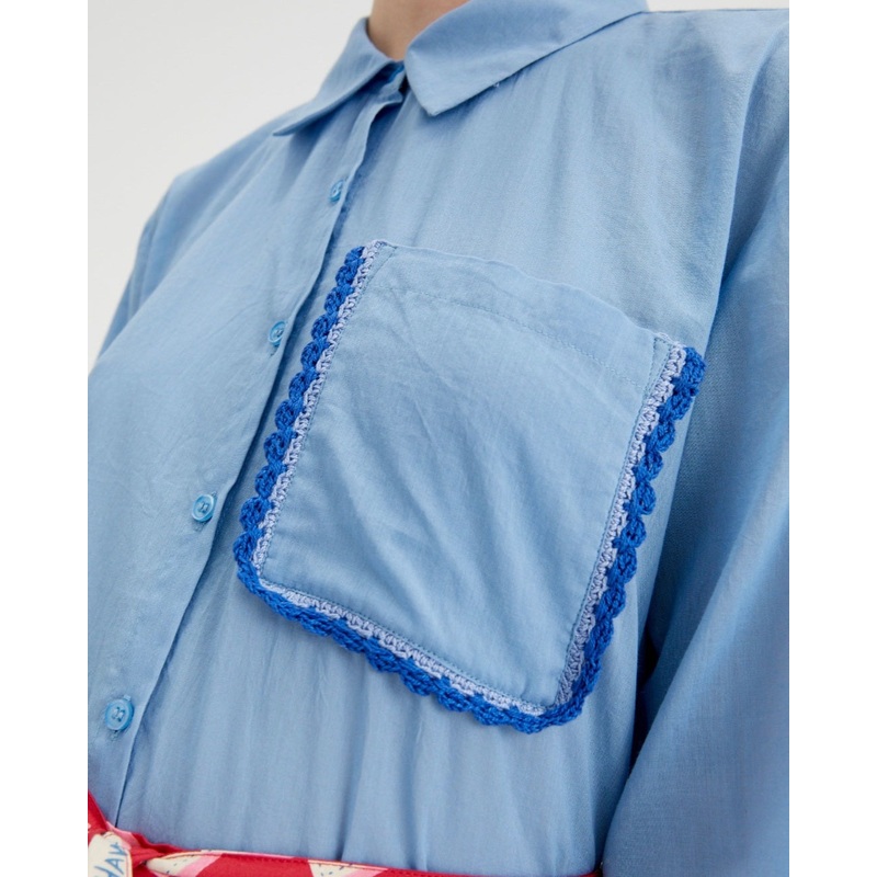 Compania Fantastica Blue Patch Shirt