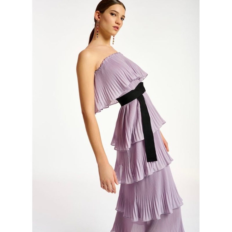 Essentiel Antwerp Lilac Plisse Dress