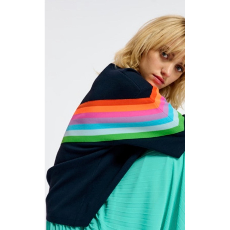 Essentiel Antwerp Navy Multicoloured Sweatshirt