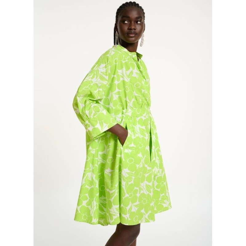Essentiel Antwerp Neon Green Shirt Dress