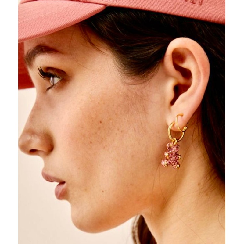 Nali Pink Teddy Bear Earrings