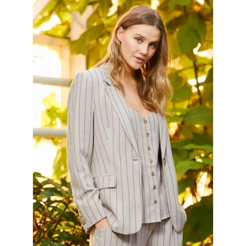 RDF Taupe Pinstripe Blazer-XS & S & M & L