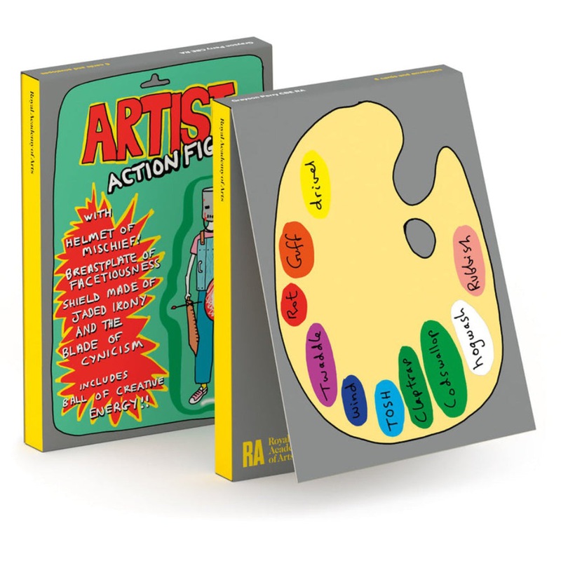 Artist’s Palette and Action Figure by Grayson Perry, Square Notecard Wallet