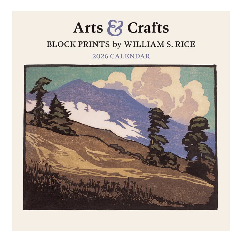 Arts & Crafts Block Prints by William S. Rice, 2026 Wall Calendar