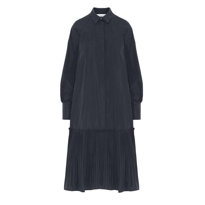 Beatrice B Anthracite Silk Taffeta Dress