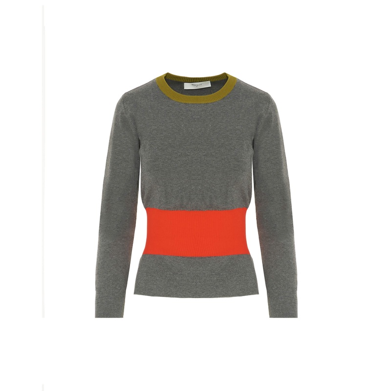 Beatrice B Grey Fine Knit Jumper