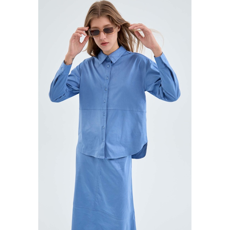 Compania Fantastica Blue Suede Shirt