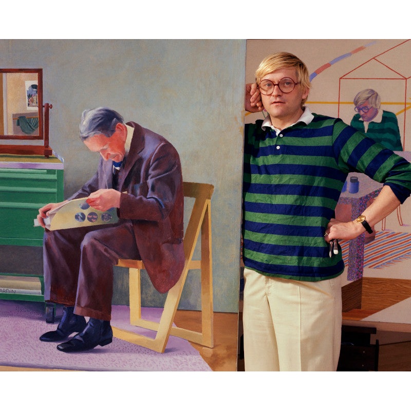 David Hockney Postcard, NPG P1183