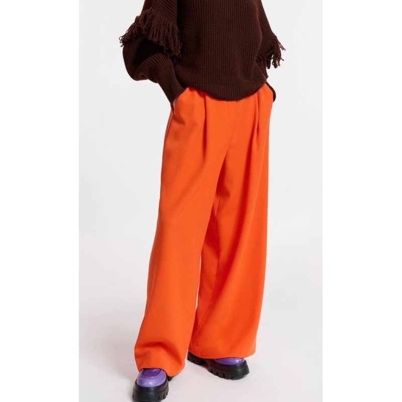 Essentiel Antwerp Orange Wide-Leg Pants