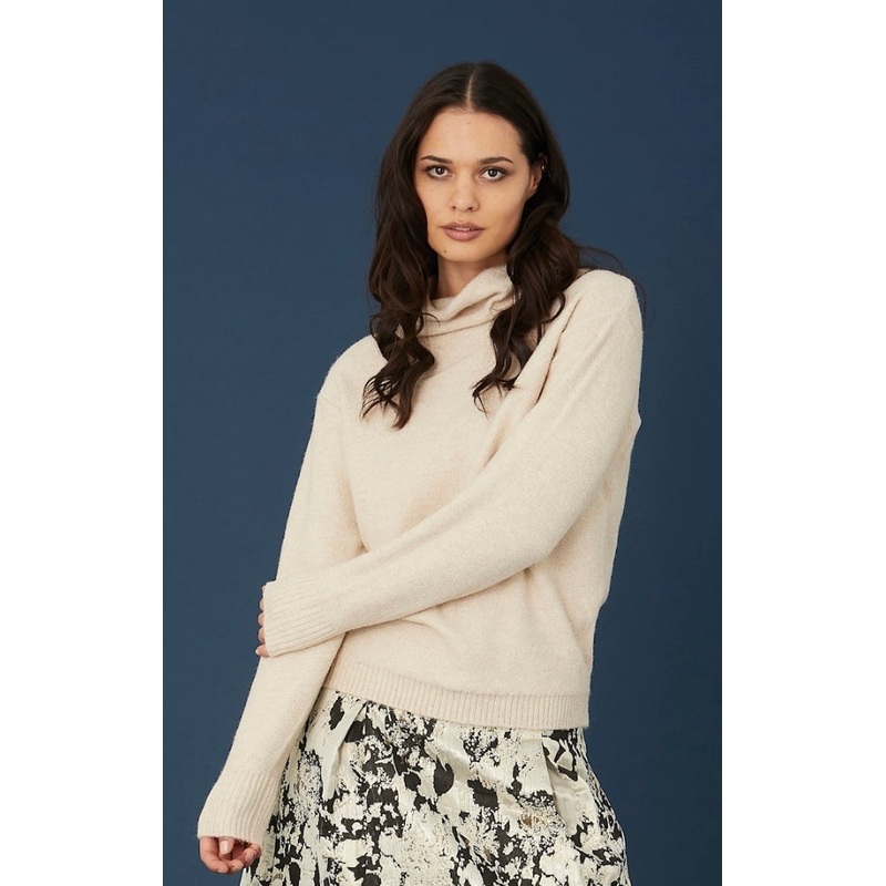 RDF Cream Cowl Neck Sweater-XS & S & M & L