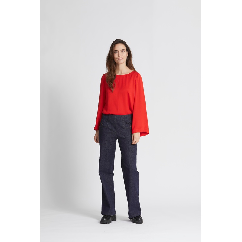 RDF Red Boat Neck Blouse-Extra Small & Small & Medium & Large & Extra Large