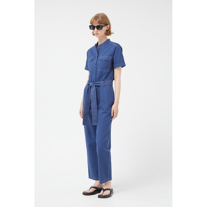 Compania Fantastica Blue Long Denim Jumpsuit
