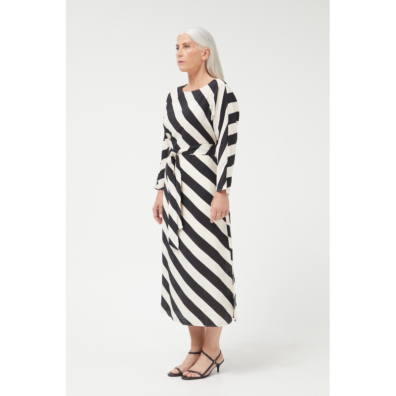 Compania Fantastics Cruela Striped Midi Dress