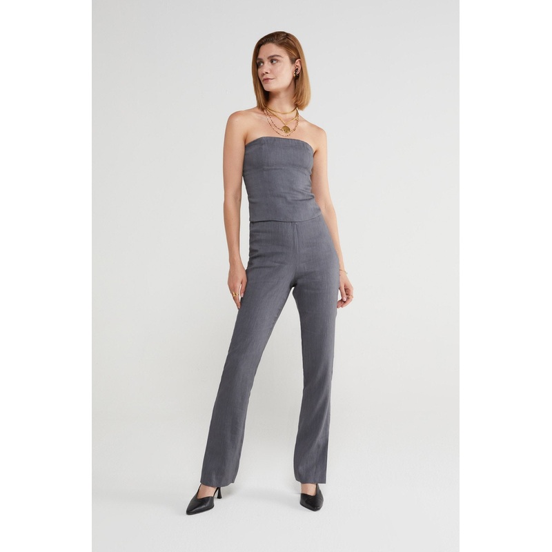 Ottod’Ame Grey Linen Blend Bustier