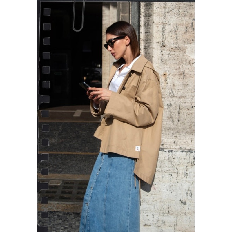 Ottodame Short Trench coat-XXS & XS & S