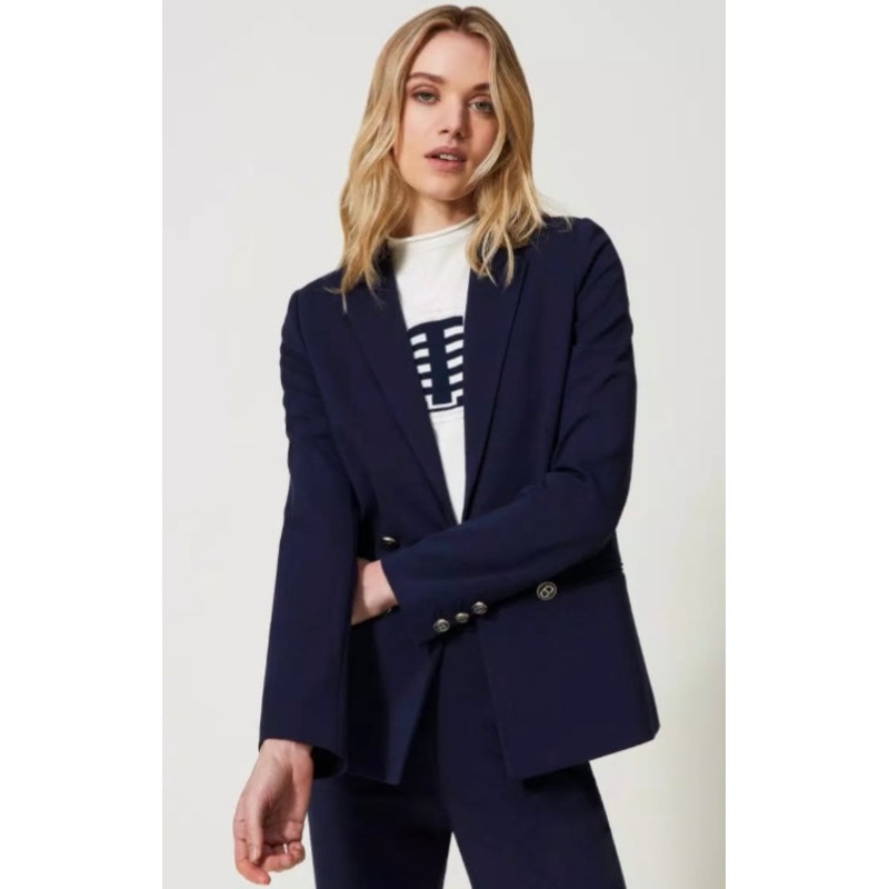 Twinset Navy Blazer with oval T  Bullons