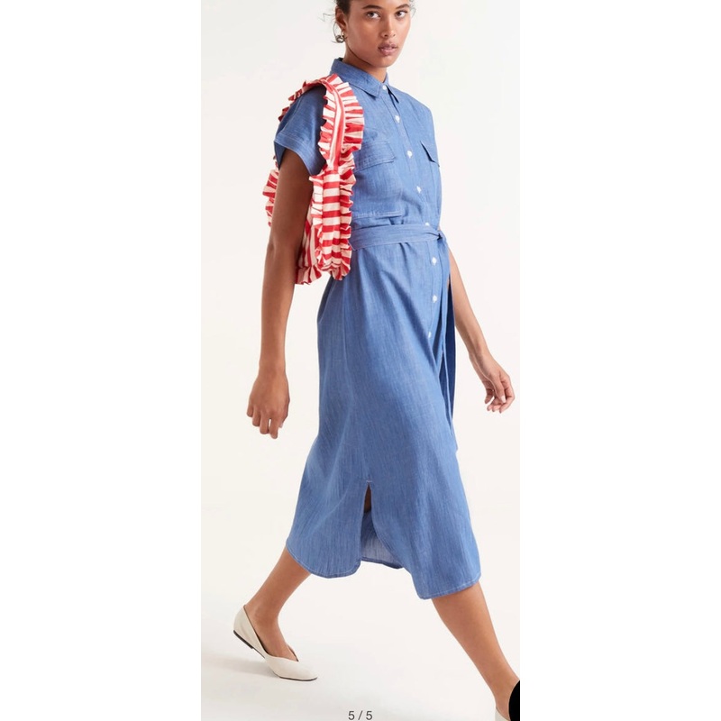 Compania Blue Denim Shirt Midi Dress