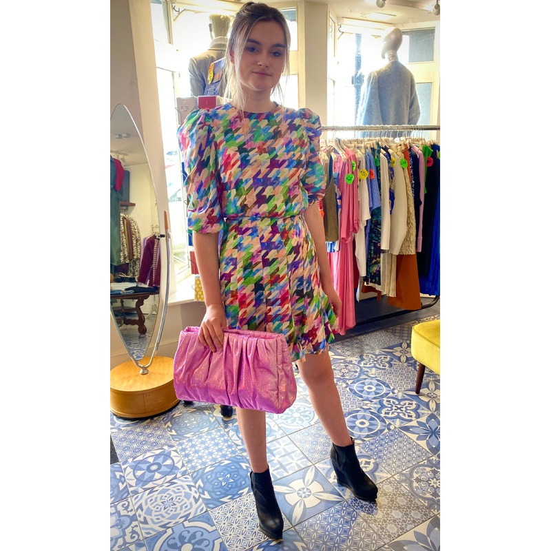 Essentiel Antwerp Multi-coloured Silk Mini Dress