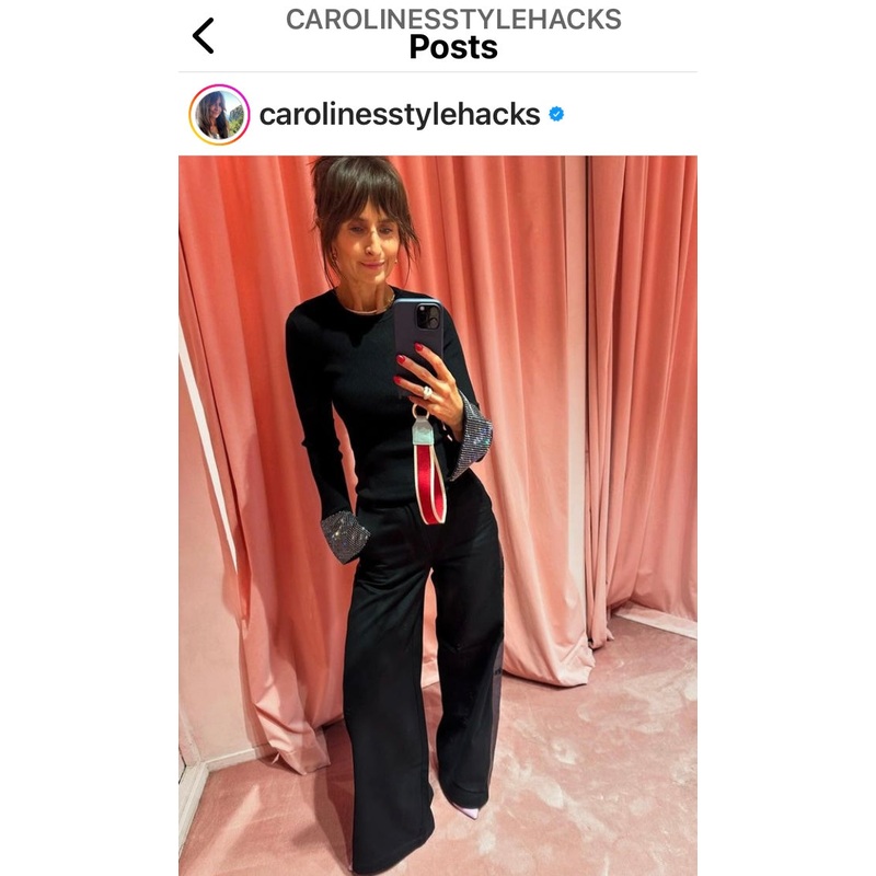 Essentiel Antwerp Rib-Knit black jumper with crystal embellished cuff