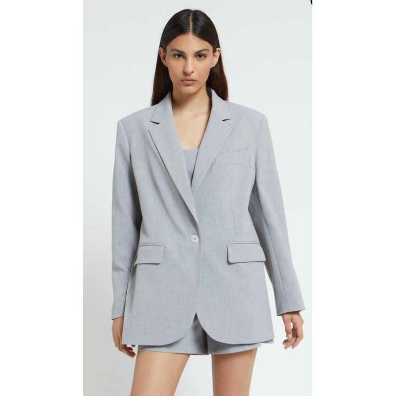 Ottodame Dove Grey Single Breasted Blazer