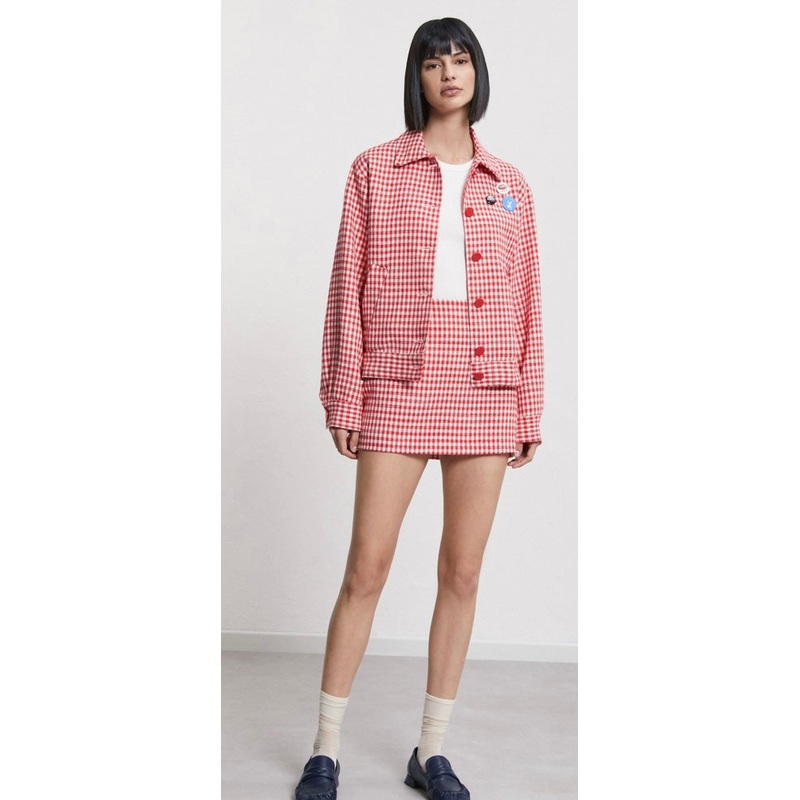 Ottodame Red Vichy Mini Skirt-UK 6 / IT 38 & UK 8 / IT 40 & UK 10 / IT 42 & UK 12 / IT 44 & UK 14 / IT 46