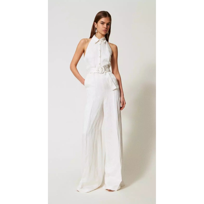 Twinset Milano Jacquard Satin Jumpsuit