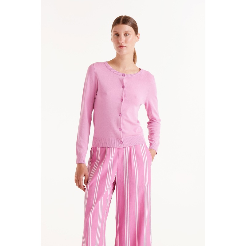 Compaia Fantastica Pink fine knit cardigan