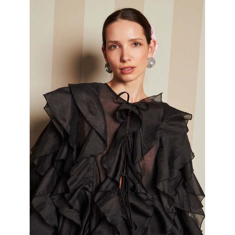 DREAM Sister Jane Black Frill Blouse