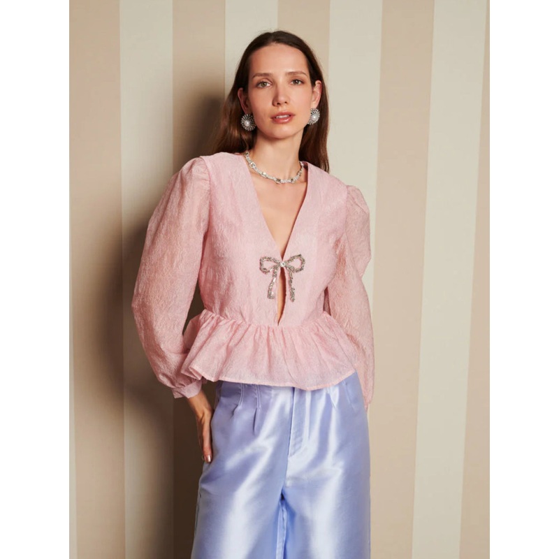 DREAM Sister Jane Pink Structured Top with Peplum