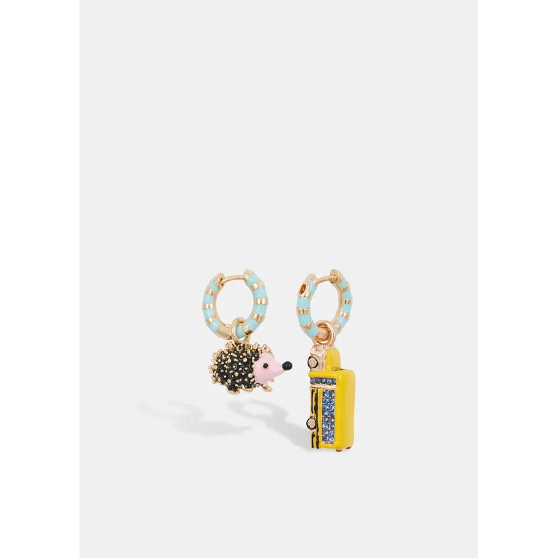 Essentiel Antwerp Charm Earrings with Bus & Hedgehog