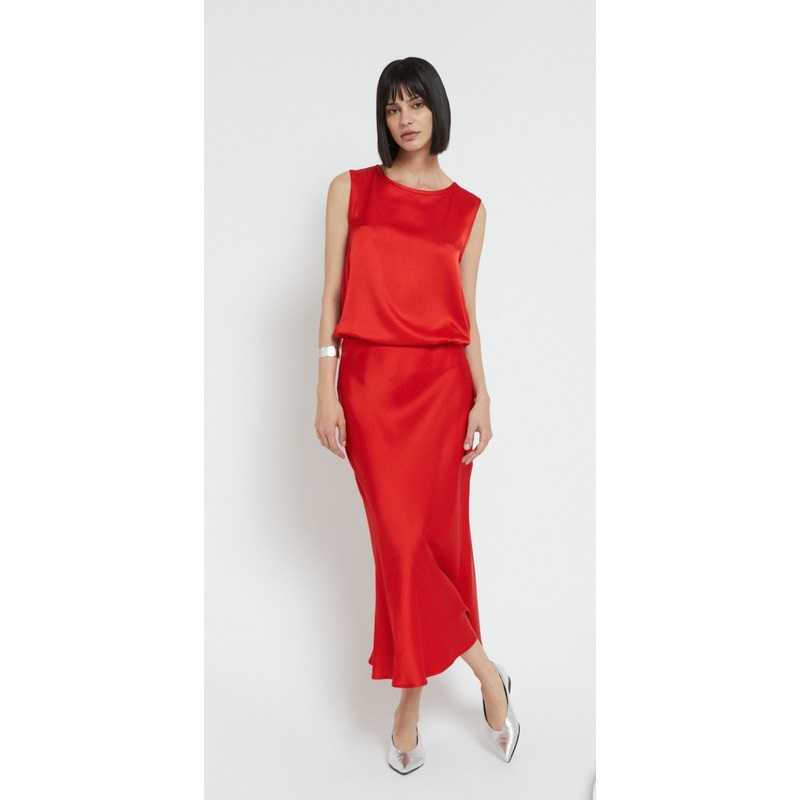 OttodAme Red Viscose Flowy Top