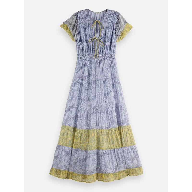Scotch & Soda Lilac & Green Maxi Dress