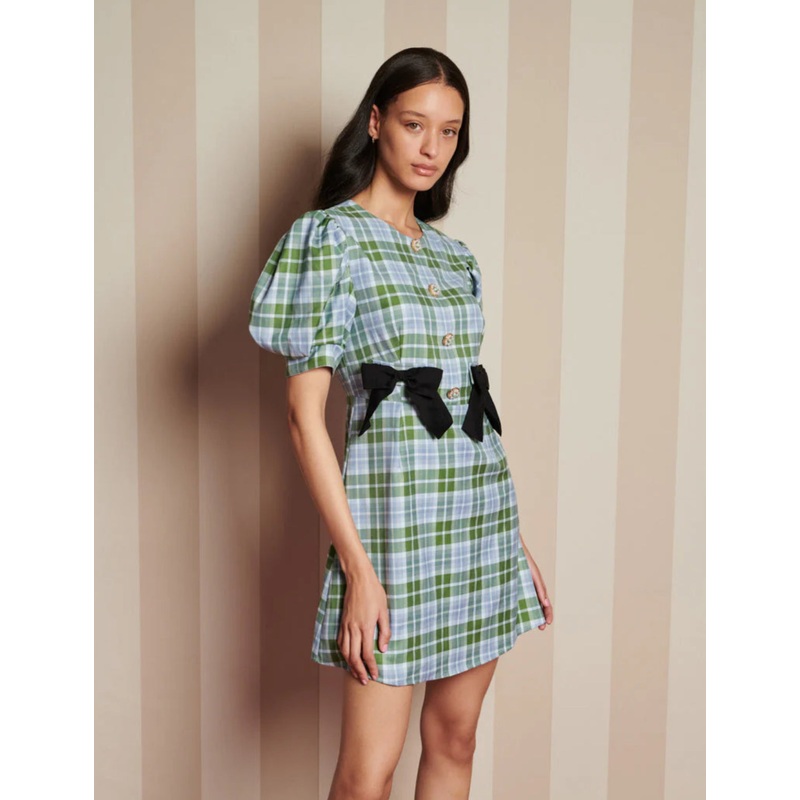 Sister Jane Green & Blue Tartan Mini Dress