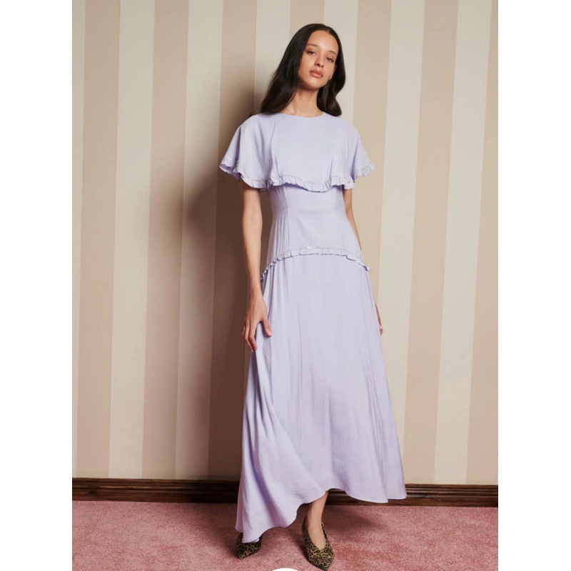 Sister Jane Lilac Cape Dress with Diamante Trim