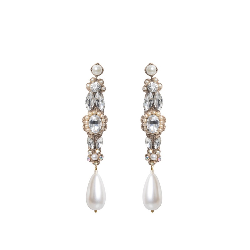 St. Erasmus Crystal Statement Dangler Handmade Earrings