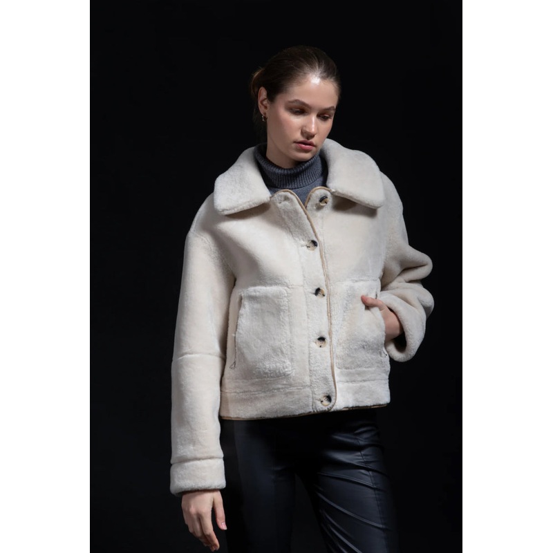 URBANCODE Cream Reversible Aviation Jacket