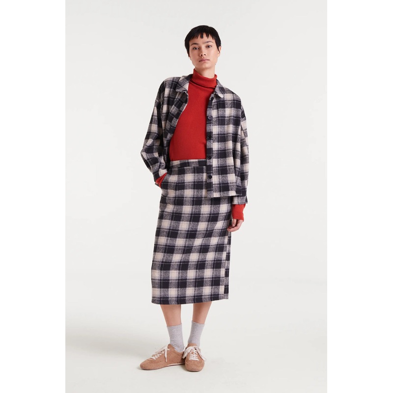 Compaia Fantastica Tartan Print Pencil Skirt