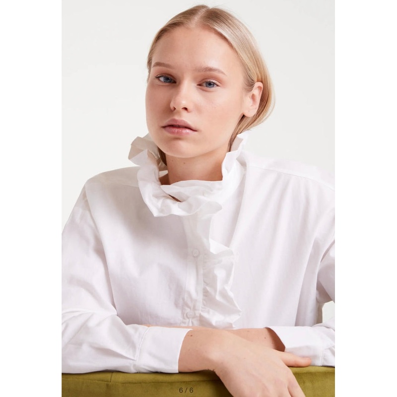 Compania White Princess Diana  Cotton Blouse