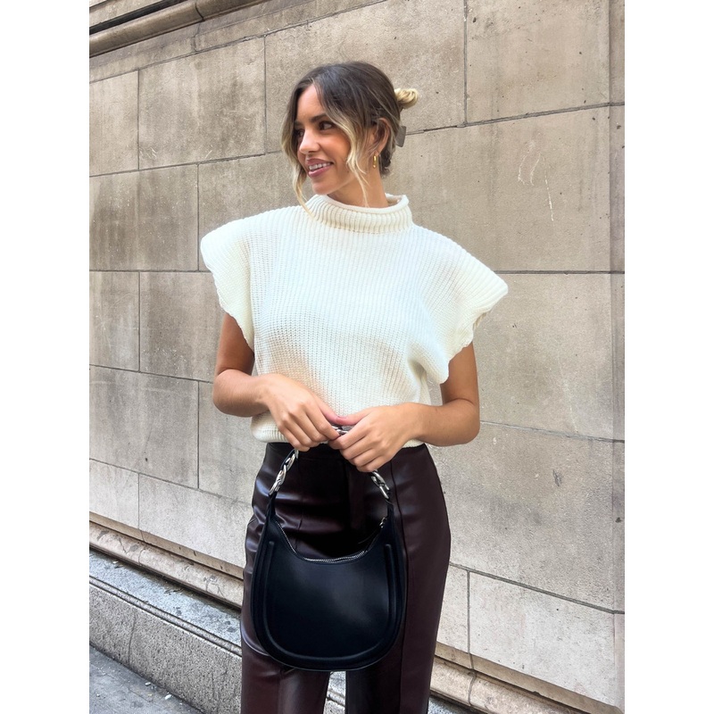 Dahlia Chunky Sleeveless Knitted Top / Cream