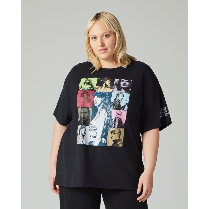 Taylor Swift | The Eras Tour Through LA Black T-Shirt