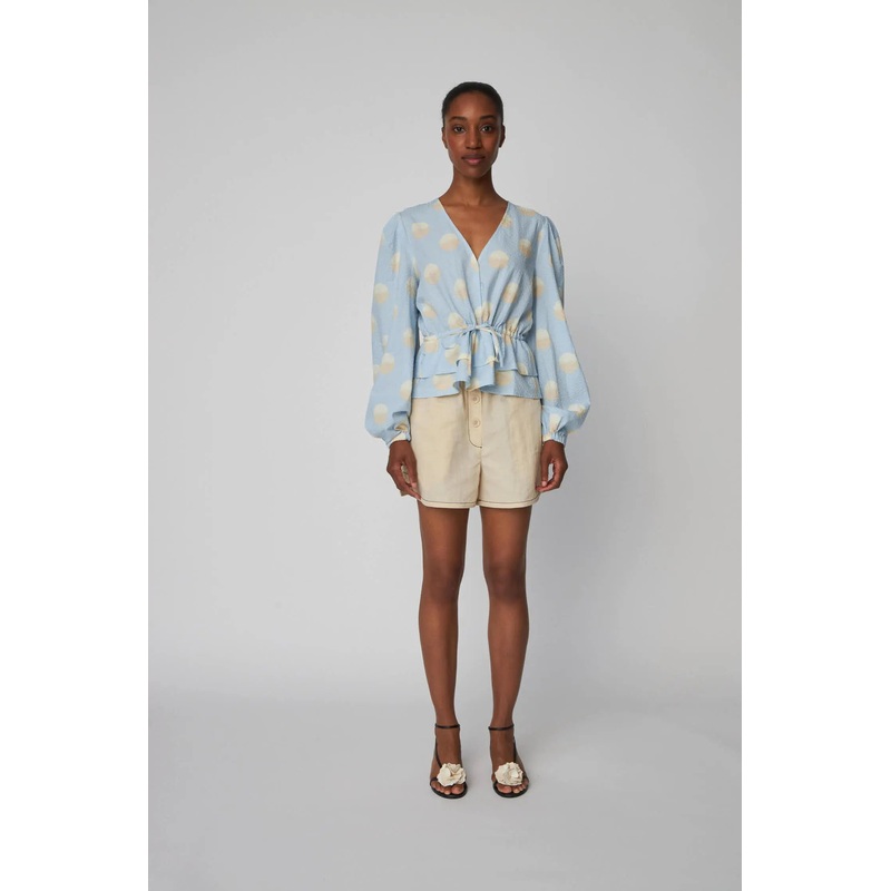 Big Dot Blouse – Light Blue-32 & 34 & 36 & 38 & 40 & 42