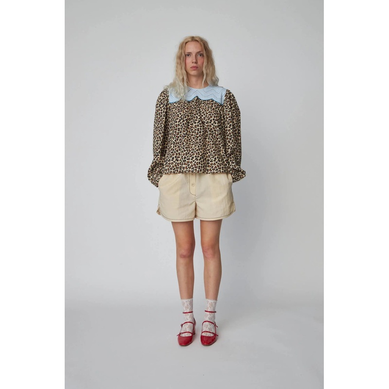 Leopard Blouse with Embroidery – Leopard