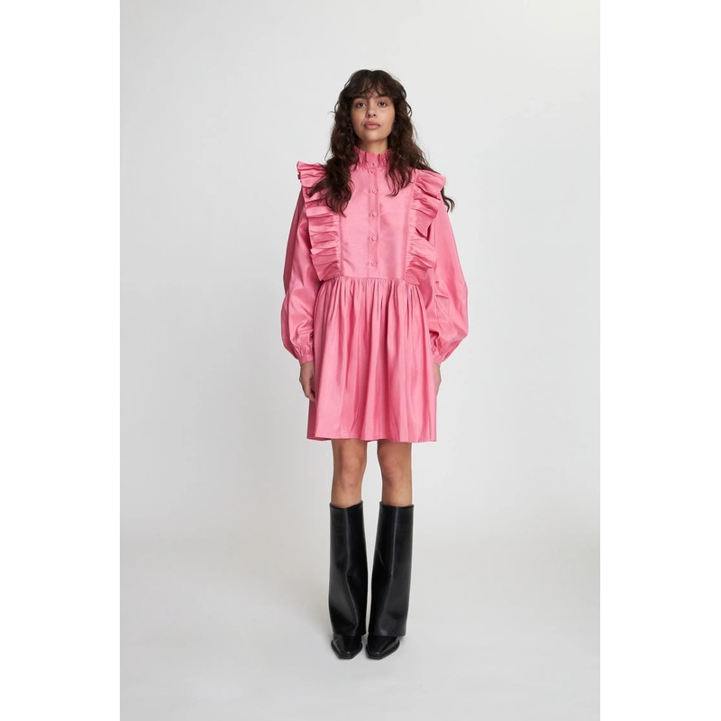 Short dress with ruffles – Pink