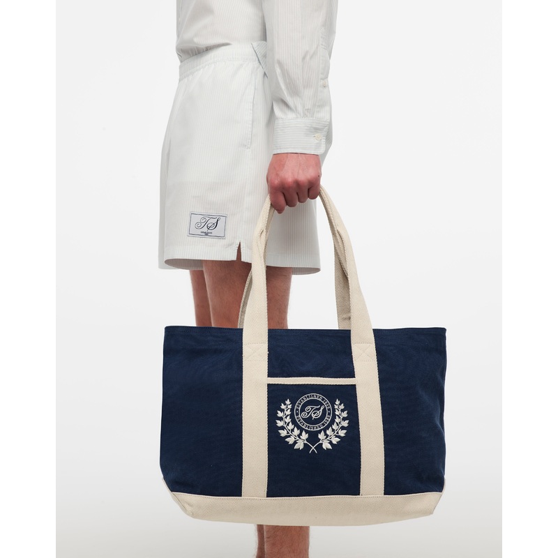 TS Crest Washed Navy Beach Bag