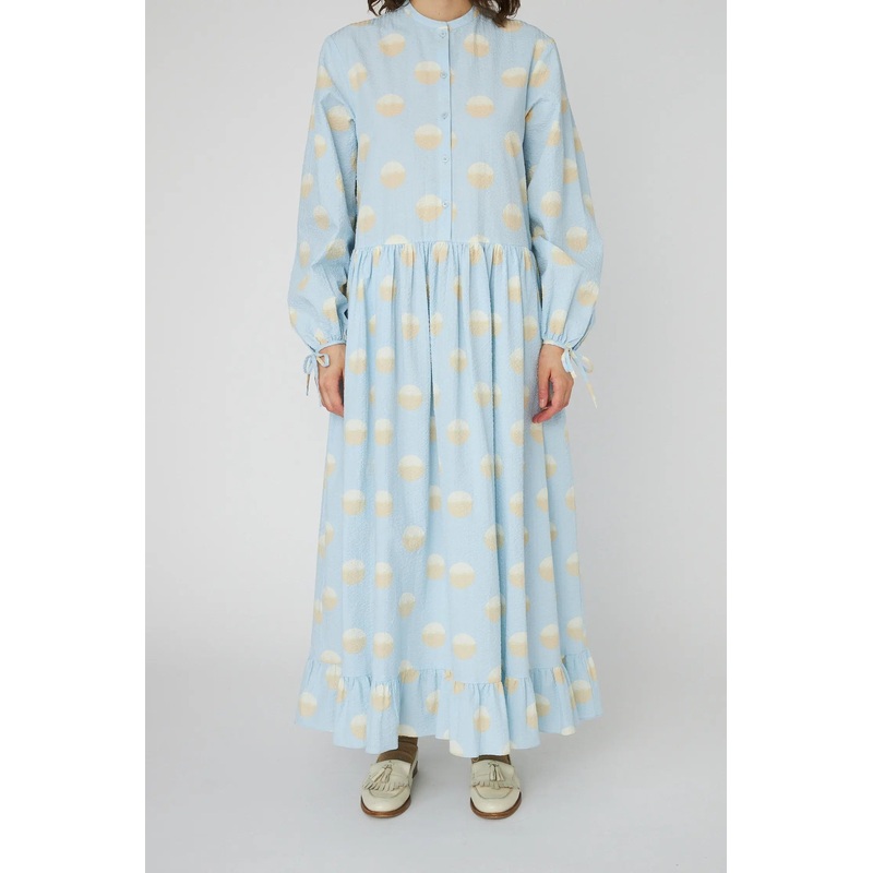Big Dot Maxi Dress – Light Blue