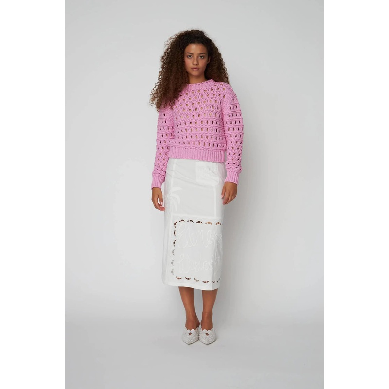 Cotton Stitch Sweater – Pink-XXS & XS & S & M & L & XL