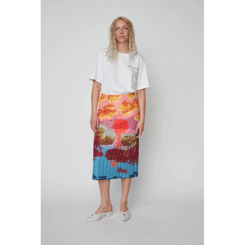 Quilted Landsape Skirt – Sunshine Orange