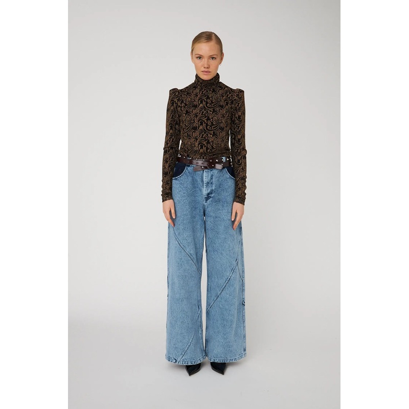 Sparkling Jersey Blouse – Black