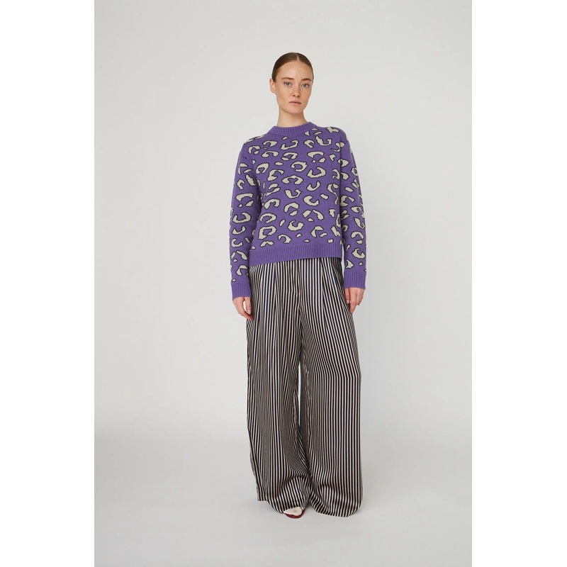 Animal Jacquard Sweater – Monster Purple