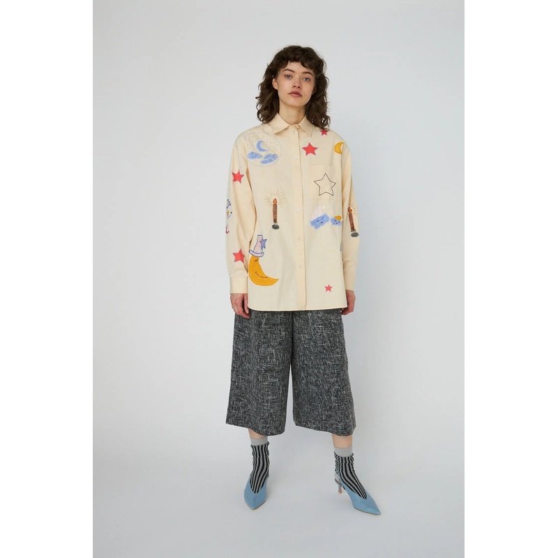 Bead Embellished Shirt – Creme Brle